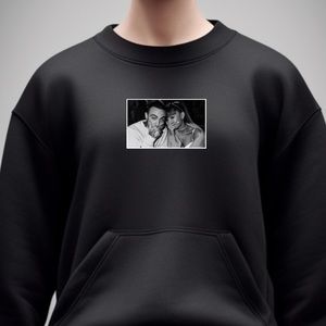 Unisex Mac Miller & Ariana Grande Graphic Sweatshirt | Black Men’s Large